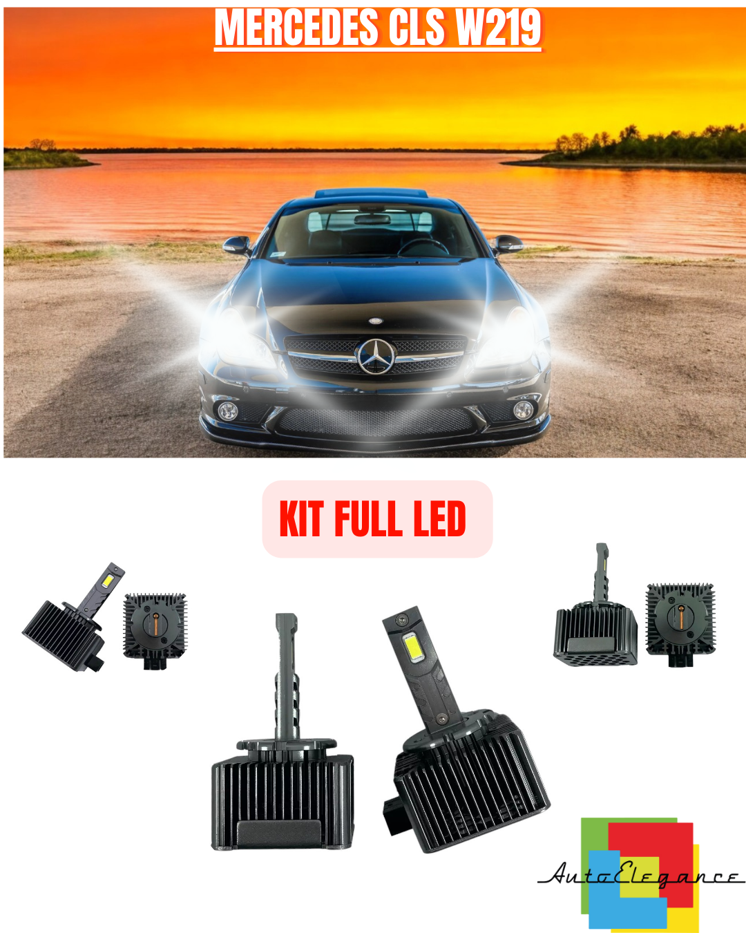 💕 KIT LED LAMPADE ANABBAGLIANTI D1S LED 6000K ADATTO PER MERCEDES CLS W219 💕
