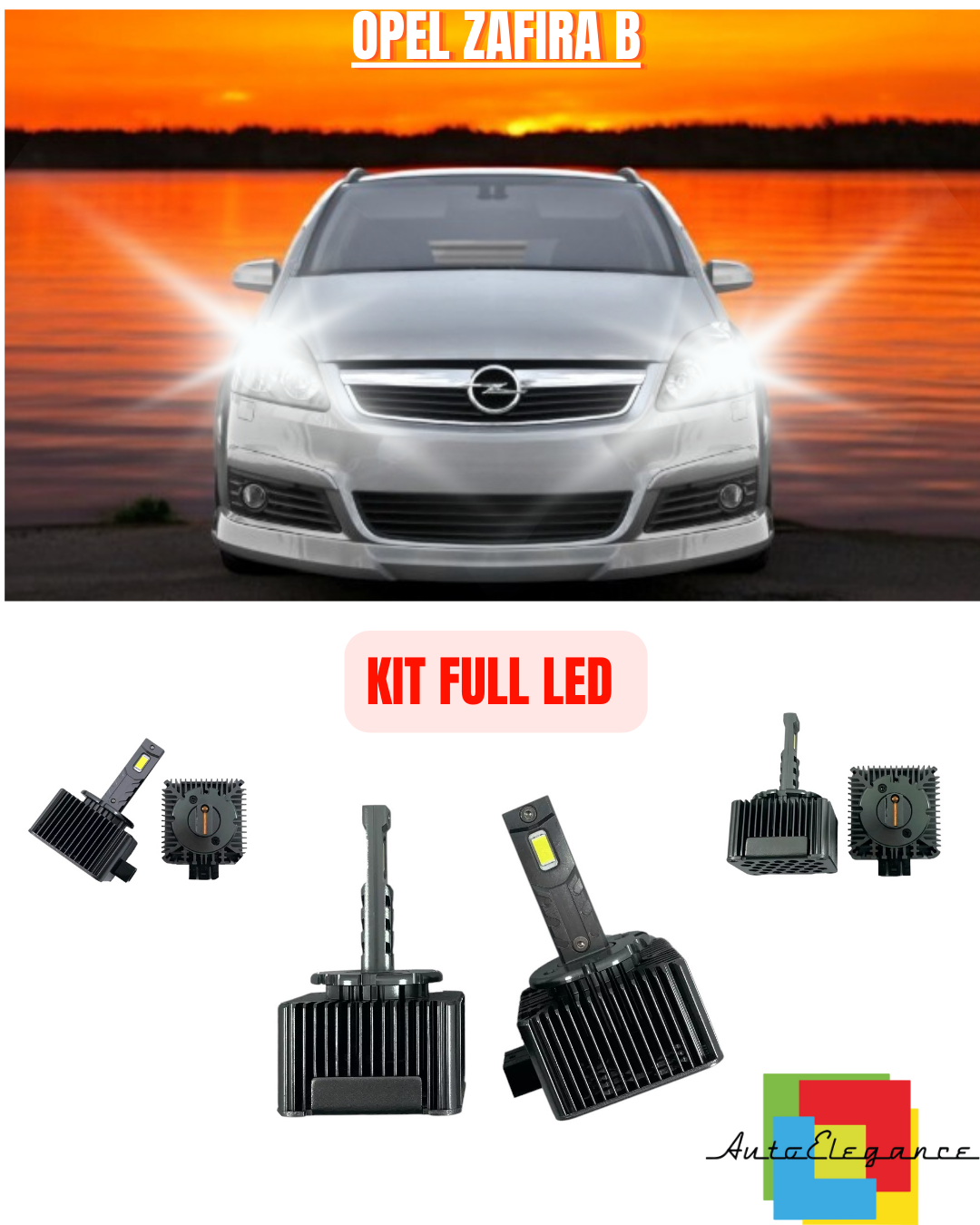 💕 KIT LED LAMPADE ANABBAGLIANTI D1S LED 6000K ADATTO PER OPEL ZAFIRA B 💕