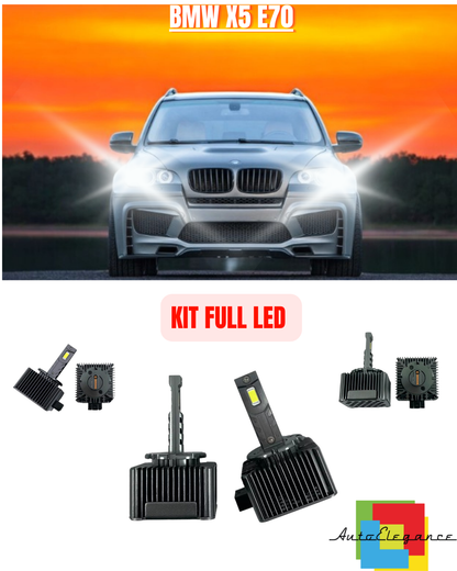 💕 KIT LED LAMPADE ANABBAGLIANTI D1S LED 6000K ADATTO PER BMW X5 E70 💕