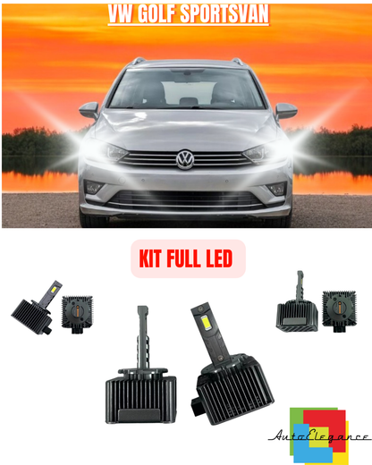 💕 KIT LED LAMPADE ANABBAGLIANTI D3S LED 6000K ADATTO PER VW GOLF SPORTSVAN 💕