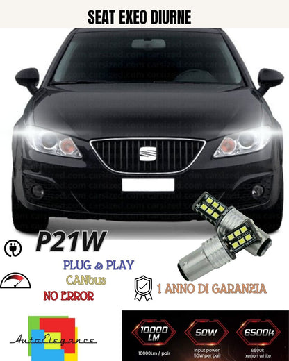 😍❤️PAIR OF DAYTIME LIGHTS DRL 15 LED P21W BA15S CANBUS😍 SEAT EXEO 6000K 100%😍❤️