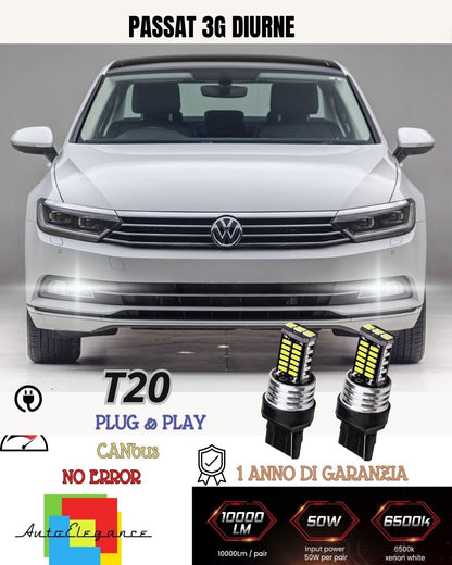 😍😍PAIR OF DAYTIME LIGHTS DRL 15 LED T20 W21W CANBUS VOLKSWAGEN PASSAT❤️‍🔥❤️ 3G B8