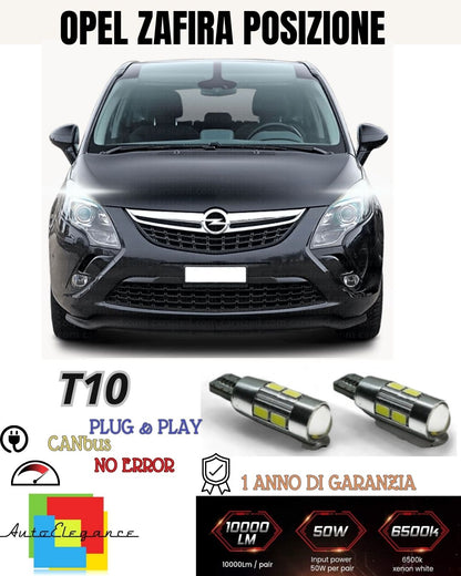 😍😍COPPIA LUCI DIURNE DRL POSIZIONE LED T20 W21/5W🔥OPEL ZAFIRA C🔥CANBU. 6000K