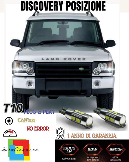 COPPIA LUCI POSIZIONE 10 LED🔥🔥LAND ROVER DISCOVERY 2🔥🔥T10 W5W CANBUS 6000K