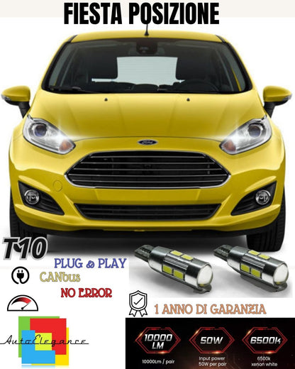 ❤️‍❤PAIR OF POSITION LIGHTS 10 LED FOR FIESTA VI 6 T10 W5W CANBUS - 100% NO ERROR
