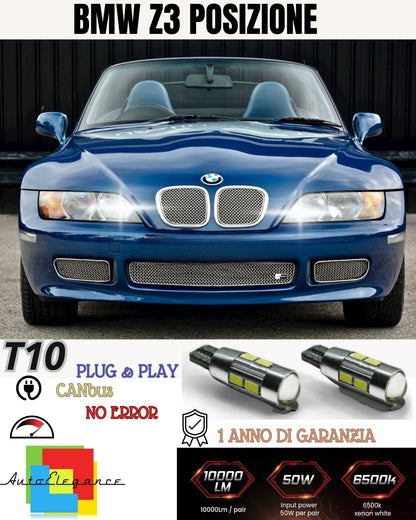 😍😍COPPIA LUCI DI POSIZIONE T10 W5W 6 LED 😍BMW Z3😍😍E36 CANBUS NO ERROR 6000K