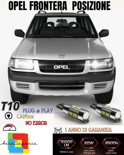 PAIR OF POSITION LIGHTS 10 LED OPEL FRONTERA T10 W5W CANBUS 6000K ICE WHITE