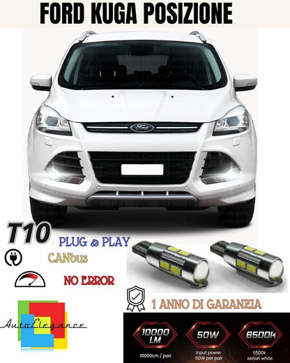 😎😎COPPIA LUCI POSIZIONE 10 🔥🔥FORD KUGA MK2 🔥🔥 T10 CANBUS ALTA LUMINOSITA'