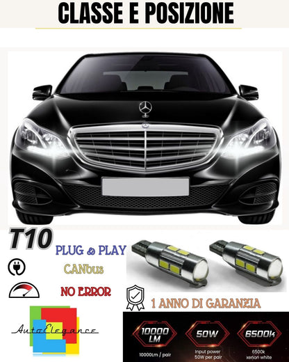 😍😍PAIR OF 10 LED POSITION LIGHTS MERCEDES E CLASS T10 W5W CANBUS😍😍😍