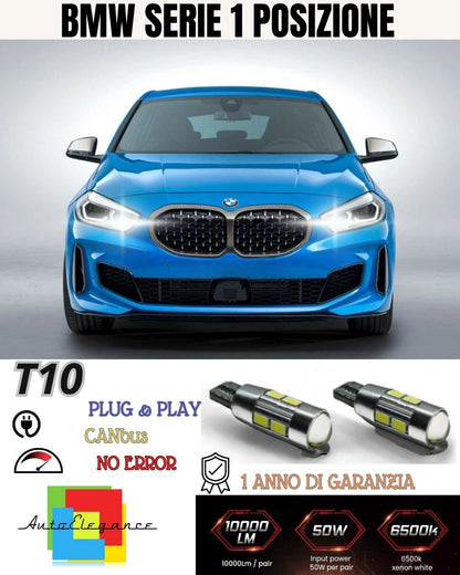 COPPIA LUCI POSIZIONE 10 LED 🔥BMW SERIE 1🔥 E87 T10 W5W CANBUS 100% NO ERRORE