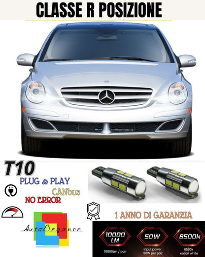 COPPIA LUCI POSIZIONE 10 LED🔥🔥MERCEDES CLASSE R🔥 (W251) T10 W5W CANBUS 6000K