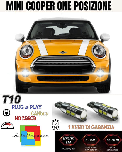 PAIR OF POSITION LIGHTS T10 W5W 6 LED 🔥MINI COOPER ONE🔥 F55 F56 F57 NO FAILURE