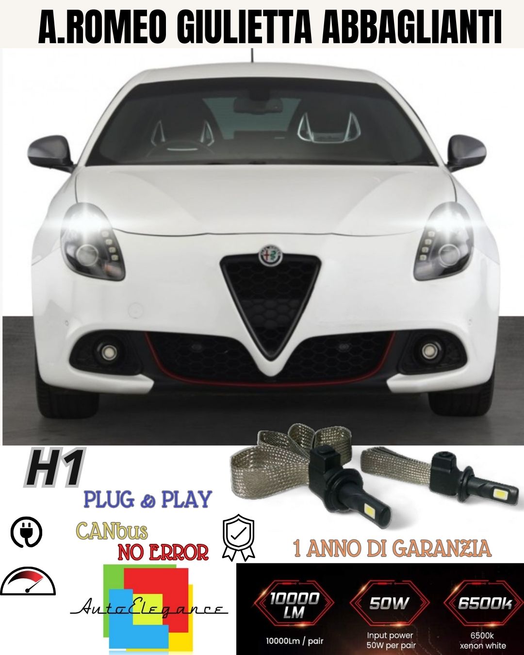 😍😍ALFA ROMEO GIULIETTA LED HIGH BEAM LAMPS H1 LED LAMPS NO LIGHT FAILURE