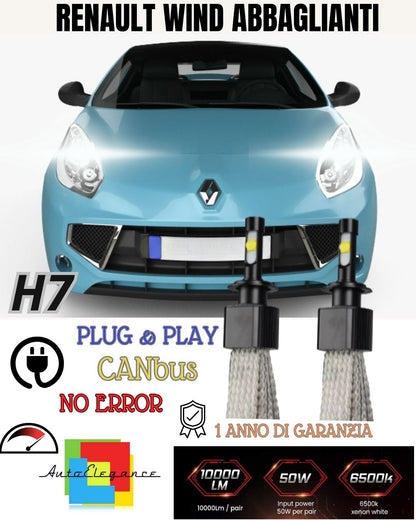 FULL LED KIT H1 LED HIGH BEAM LAMPS RENAULT WIND NO FAILURE WHITE XENON 