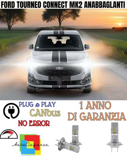 🔥KIT LED FORD TOURNEO CONNECT MK2 6000K BIANCO ANABBAGLIANTI 🔥