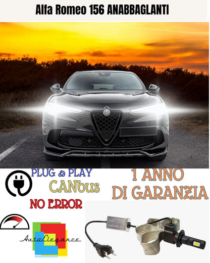 🔥CONVERSIONE FARI  LED ALFA  ROMEO 156 ANABBAGLIANTE ABBAGLIANTE🔥
