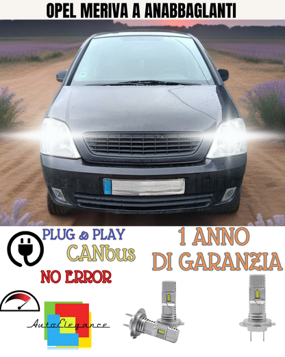🔥KIT FULL LED OPEL MERIVA A H7 6000K BIANCO ANABBAGLIANTI 🔥