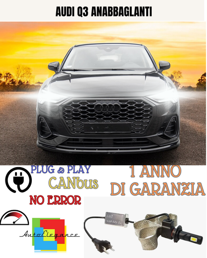 ✨KIT LED H7  AUDI Q3 6000K  BIANCO ANABBAGLIANTE ✨