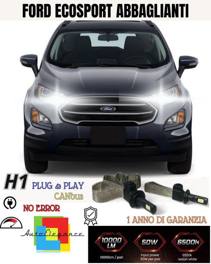 😍😍😍😍LED H1 FORD ECOSPORT MK2 6000K HIGH BEAM 6400 LUMEN QUICK START