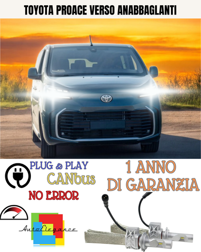 🔥KIT LED TOYOTA PROACE VERSO H7 6000K 8000 LUMEN BIANCO ANABBAGLIANTI🔥