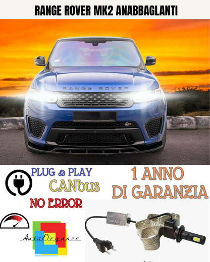 🔥KIT LED RANGE ROVER MK2 HB3 6000K BIANCO CANBUS 6400 ANABBAGLIANTI🔥