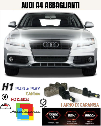 😍😍H7 LED KIT AUDI A4 B8 6000K XENON NO FAILURE HIGH BEAM 6400 LUMEN NO ERROR 