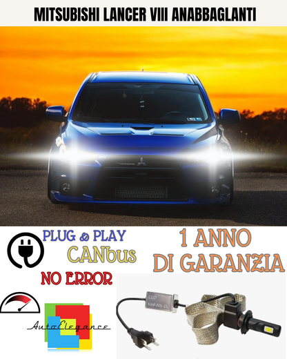 🔥KIT LED  MITSUBISHI LANCER VIII HB4 6000K BIANCO 6400  LUMEN ANABBAGLIANTI🔥