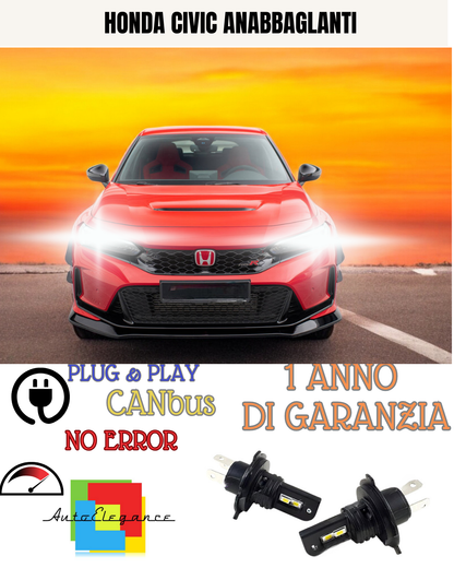 ✨KIT LED HONDA CIVIC H7 6000K  ANABBAGLIANTI ABBAGLIANTI 8000 LUMEN✨
