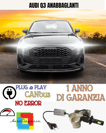 🔥KIT LED AUDI Q3 H7 6000K  BIANCO ANABBAGLIANTI🔥