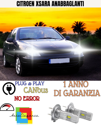 🔥KIT LED CITROEN XSARA H7 6000K BIANCO ANABBAGLIANTI 🔥