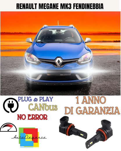 🔥KIT LED H11 RENAULT MEGANE MK3 6000K BIANCO FENDINEBBIA 🔥