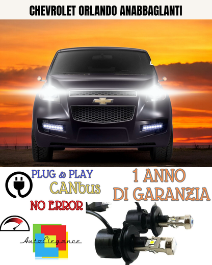 🔥KIT BI-LED H4 CHEVROLET ORLANDO 18000 6000K ANABBAGLIANTI🔥