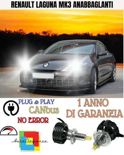 🔥KIT FULL LED ANABBAGLIANTI H7 6000K LED CANBUS PER LENTICOLARI 360 RENAULT  🔥