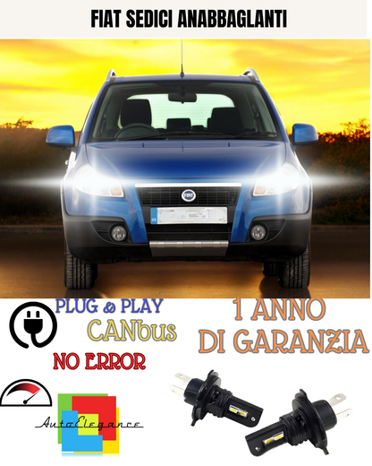 ✨KIT LED FIAT SEDICI H4 6000K  ANABBAGLIANTI ABBAGLIANTI ✨