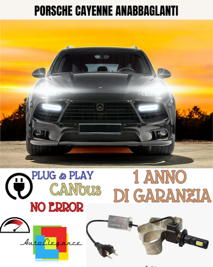 🔥KIT LED PORSCHE CAYENNE H7 6000K 6400 LUMEN ANABBAGLIANTI🔥