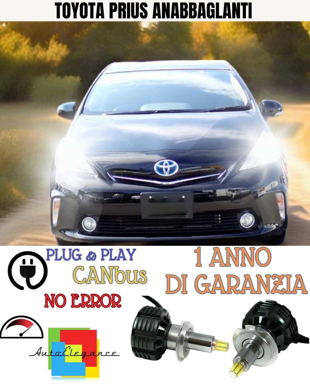 🔥FULL LED KIT LOW BEAM H7 6000K CANBUS LENTICULAR 360 TOYOTA PRIUS🔥