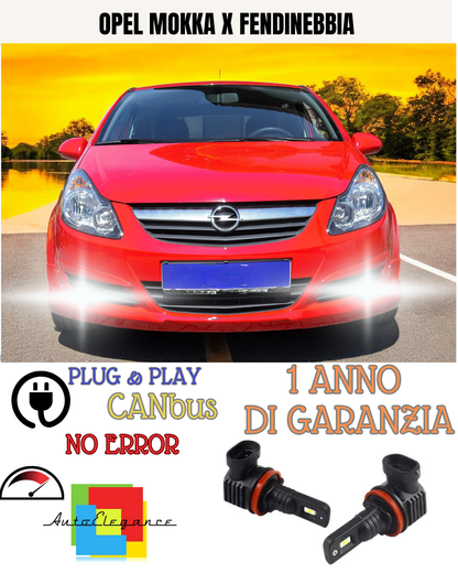 🔥KIT LED H8 OPEL MOKKA X 6000K BIANCO FENDINEBBIA 🔥