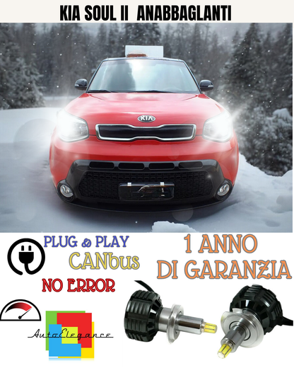 🔥FULL LED KIT ANABABAGLIA H7 6000K LED CANBUS FOR LENTICULARS 360 KIA SOUL II🔥