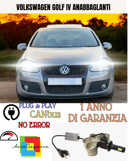 ✨KIT LED H7 VOLKSWAGEN GOLF IV 6000K XENON NO AVARIA  ANABBAGLIANTE ✨