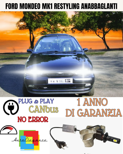 🔥KIT LED FORD MONDEO MK1 RESTYLING H7 6000K BIANCO ANABBAGLIANTI🔥