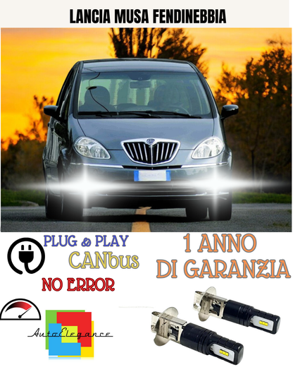 🔥KIT LED H3 LANCIA MUSA 6000K BIANCO FENDINEBBIA 🔥
