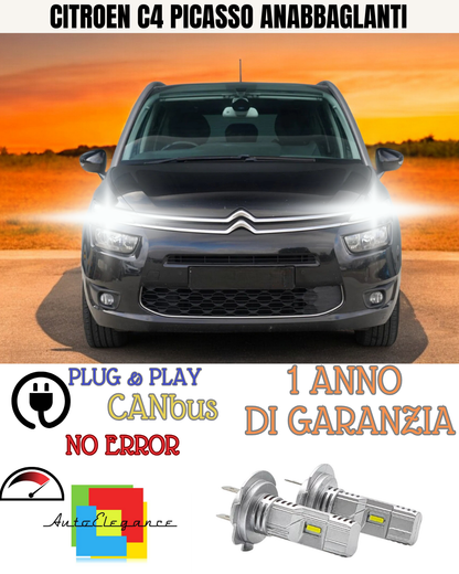 🔥KIT LED CITROEN C4 PICASSO H7 6000K BIANCO ANABBAGLIANTI 🔥