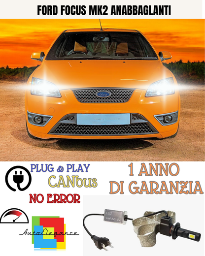 🔥KIT LED FORD FOCUS MK2 H7 6000K BIANCO ANABBAGLIANTI🔥