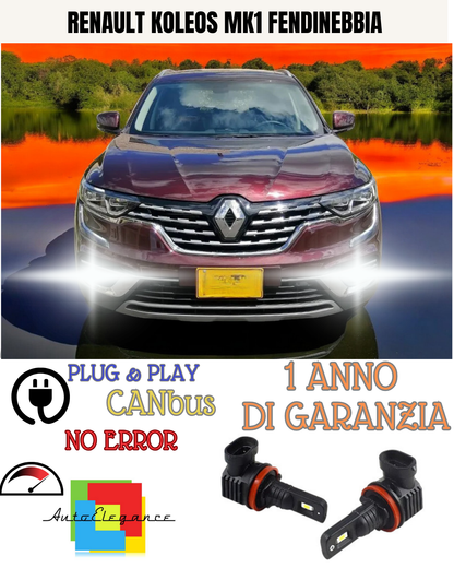 🔥KIT LED H11 RENAULT KOLEOS MK1 6000K BIANCO FENDINEBBIA 🔥