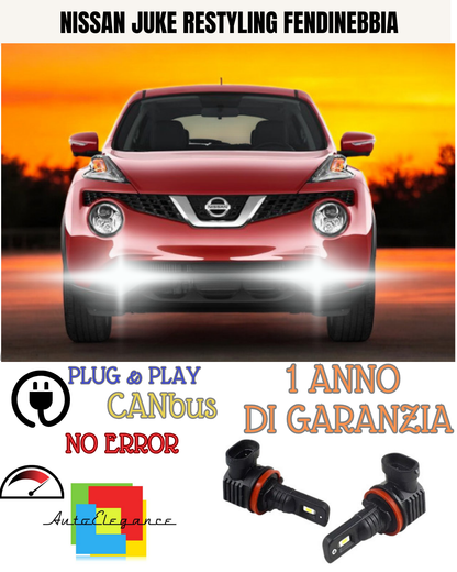 🔥KIT LED H11 NISSAN JUKE RESTYLING 6000K BIANCO FENDINEBBIA 🔥