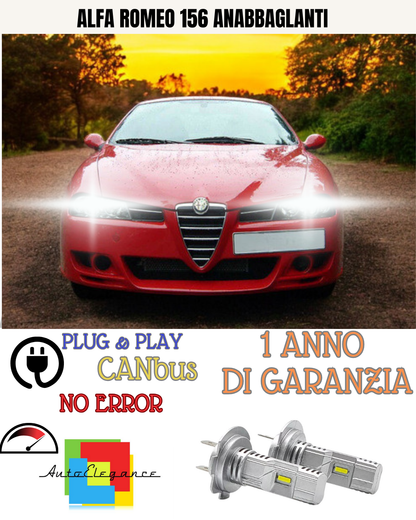 ⭐KIT LED ALFA ROMEO 156 PRE-RESTYLING H7 6000K BIANCO ANABBAGLIANTI ⭐