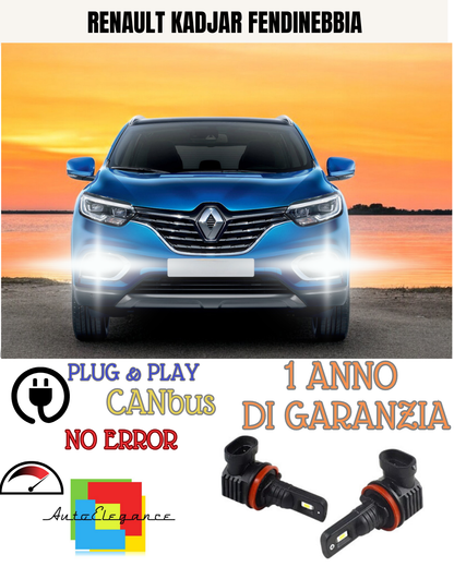 🔥KIT LED H8 RENAULT KADJAR  6000K BIANCO FENDINEBBIA 🔥