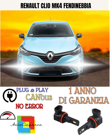 🔥KIT LED H11 RENAULT CLIO MK4 6000K BIANCO FENDINEBBIA 🔥