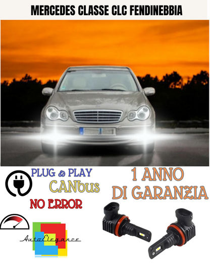 🔥KIT LED H11 MERCEDES CLASSE CLC 6000K BIANCO FENDINEBBIA 🔥