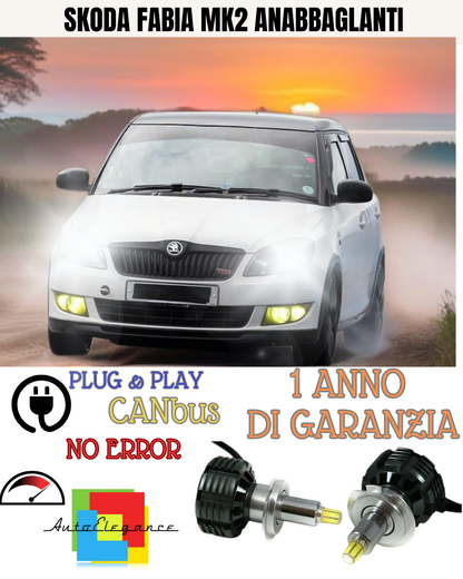 🔥FULL LED KIT LOW BEAM H7 6000K CANBUS LENTICULAR 360 SKODA FABIA MK2🔥